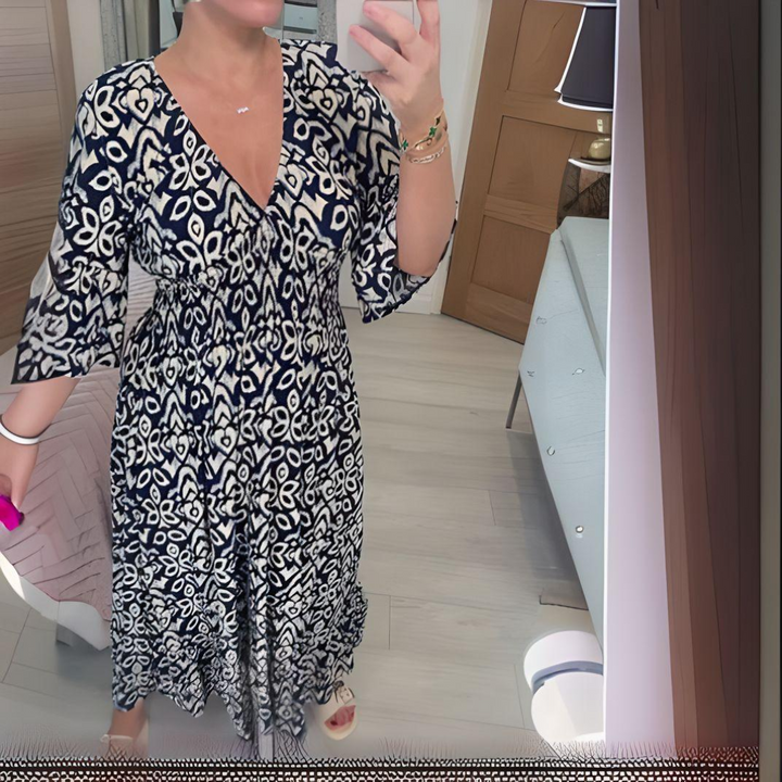 Lillia - Boho Gedrukte Jurk