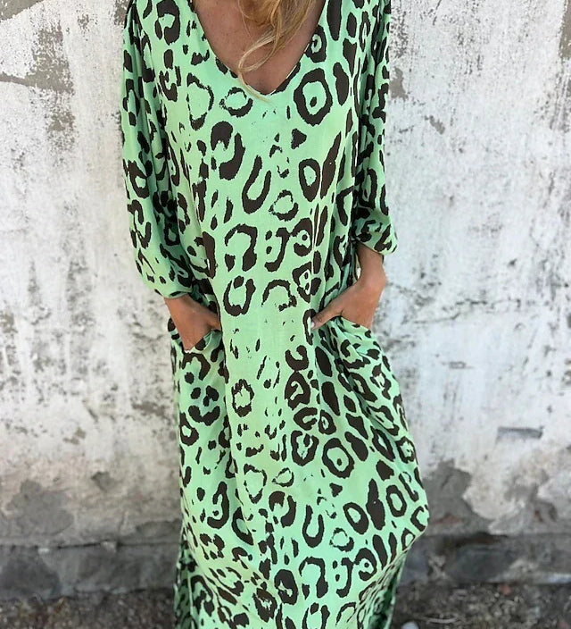 Jannie | Maxijurk met luipaardprint