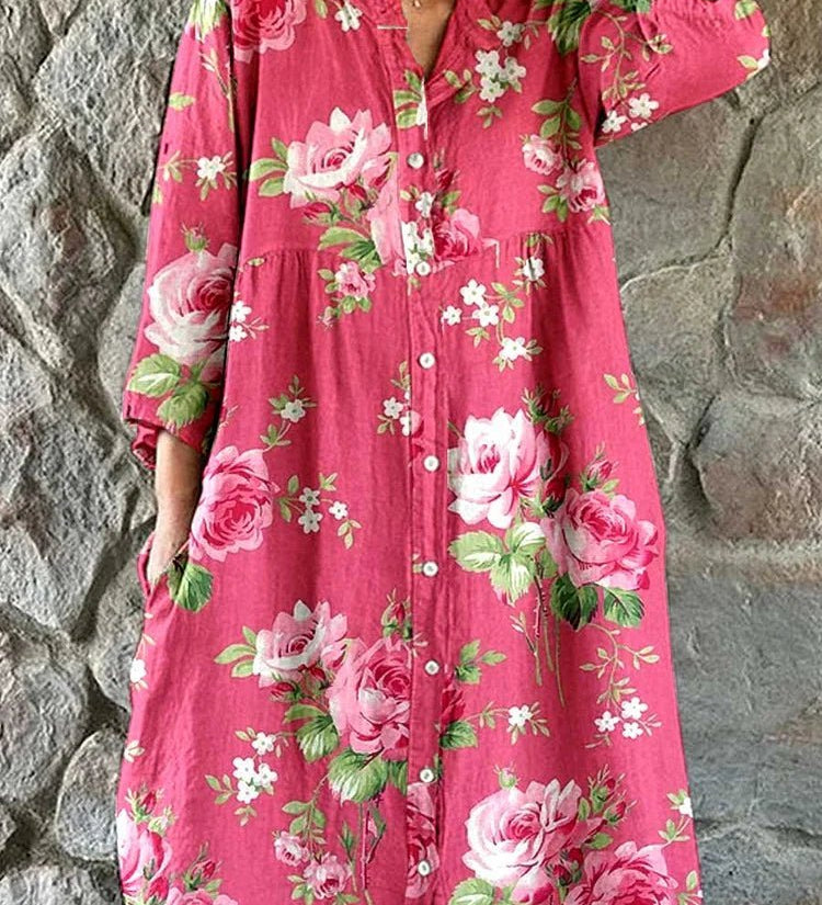 Madelief | Jurk met artistieke bloemenprint