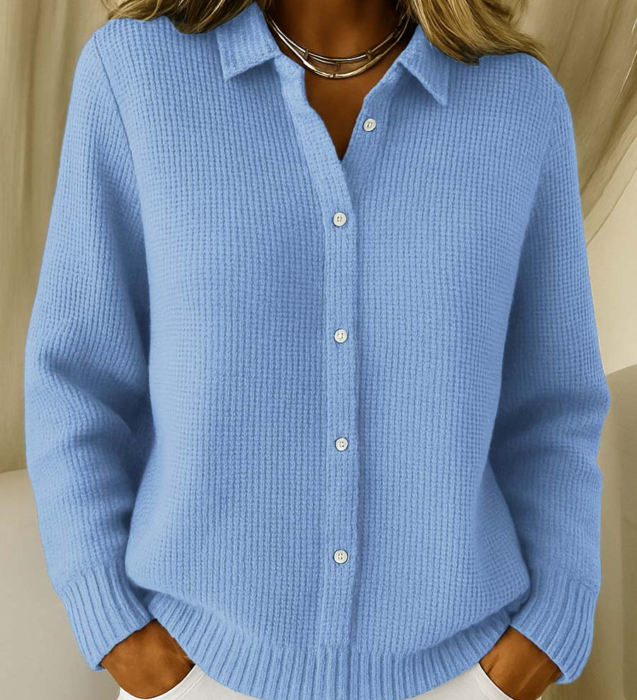 Catharina | Gestructureerde Gebreide Cardigan met Knopen