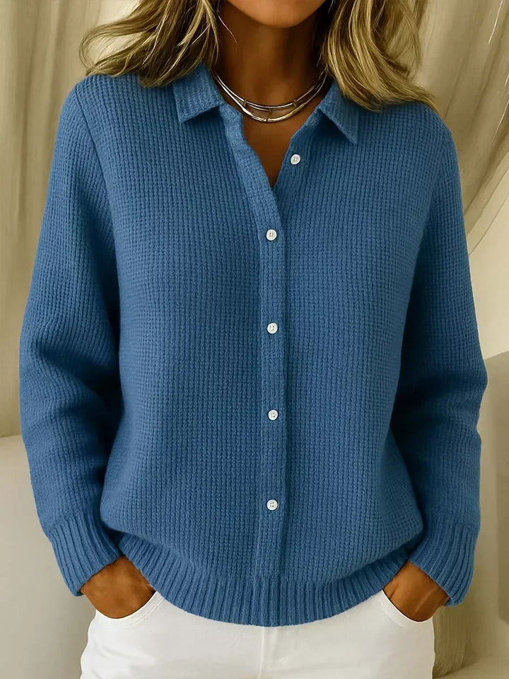 Katharina | Gestructureerde Gebreide Cardigan met Knopen