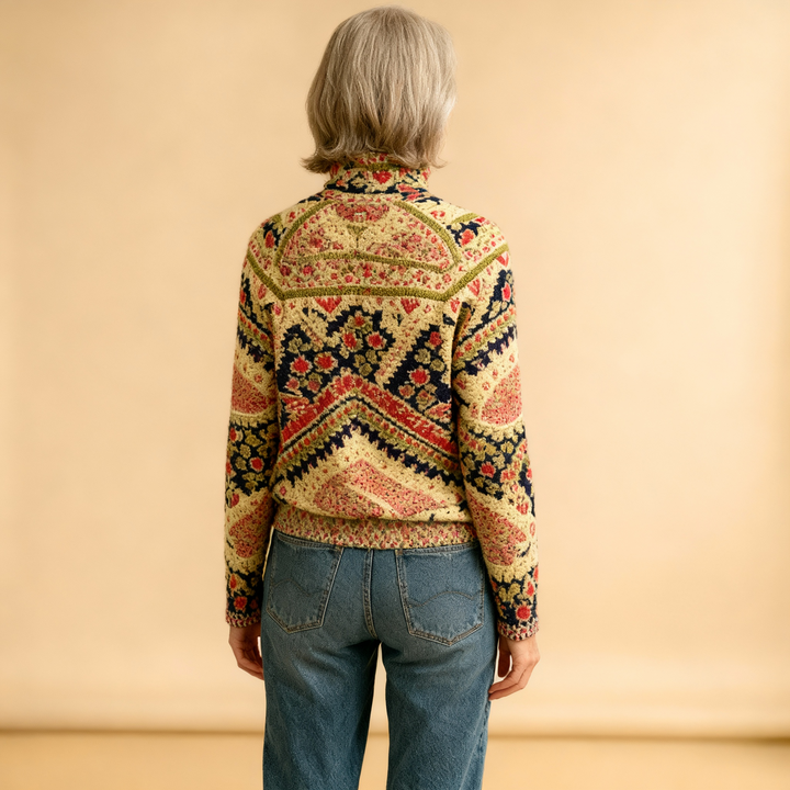 POPPY | VINTAGE BLOEMEN BREI TURTLENECK TRUI