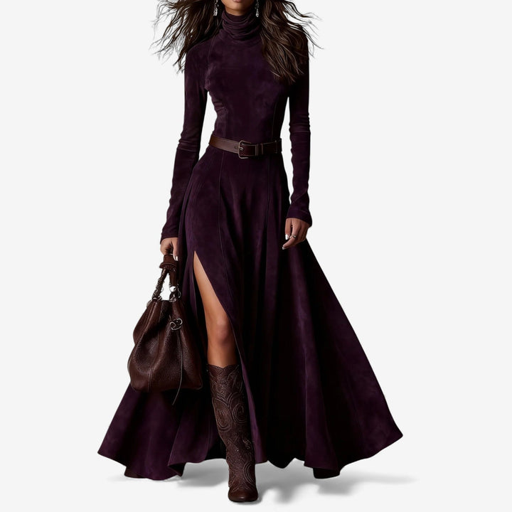 Élodie | Lange elegante jurk met inbegrepen riem