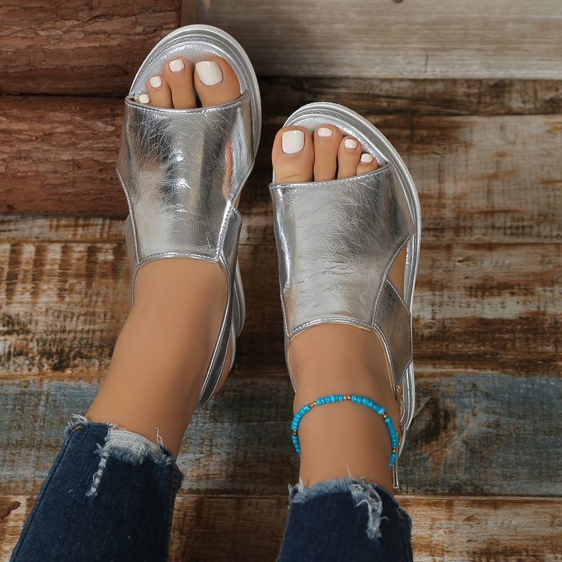 Baylie - Stijlvolle Metallic Sandalen