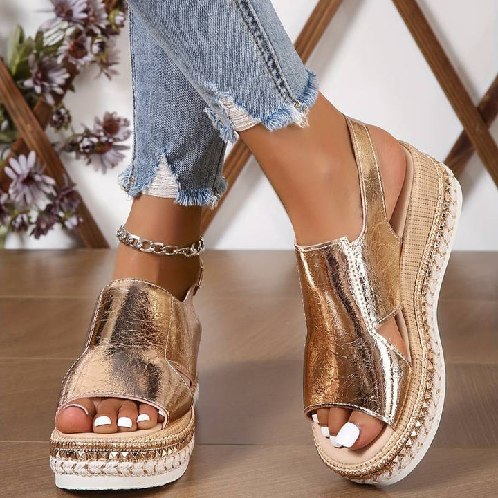 Baylie - Stijlvolle Metallic Sandalen