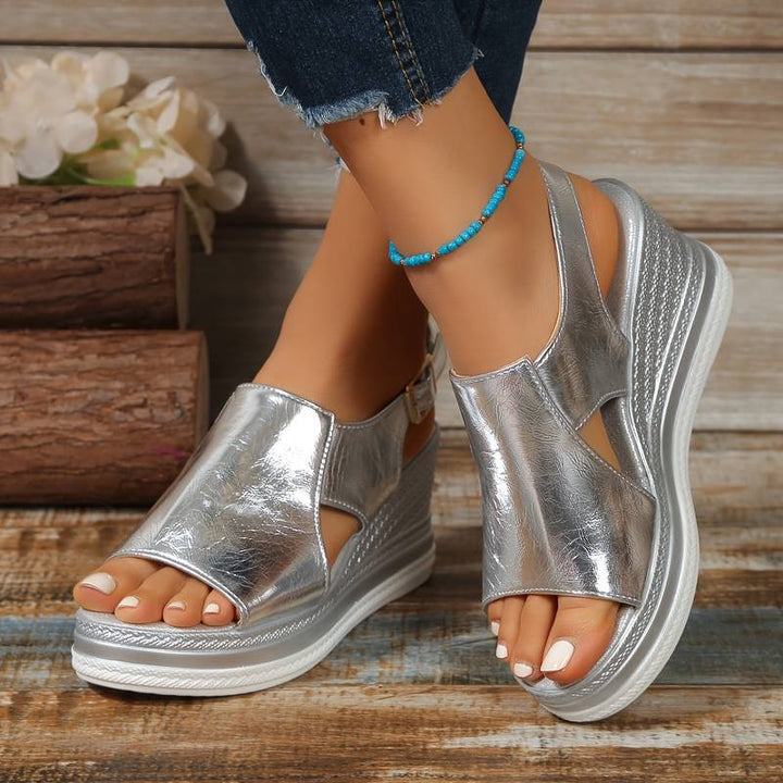 Baylie - Stijlvolle Metallic Sandalen