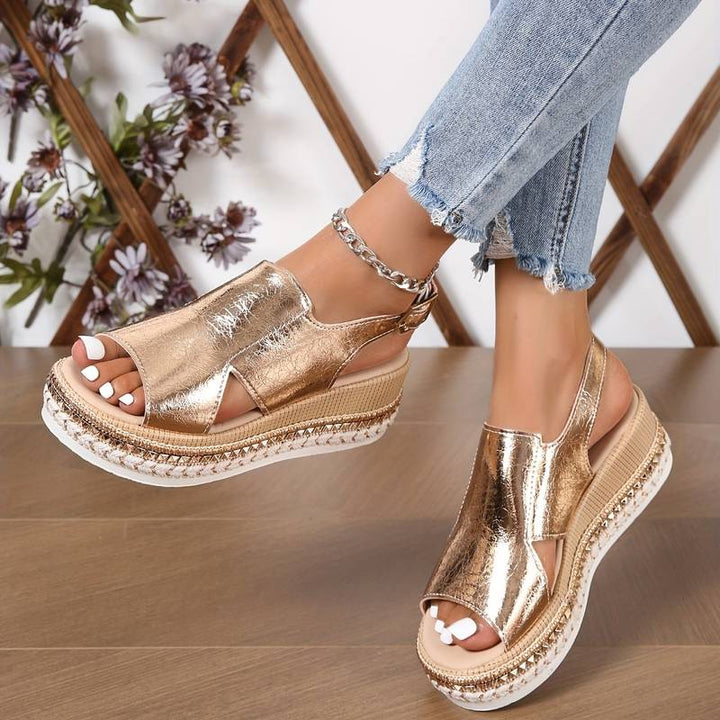 Baylie - Stijlvolle Metallic Sandalen