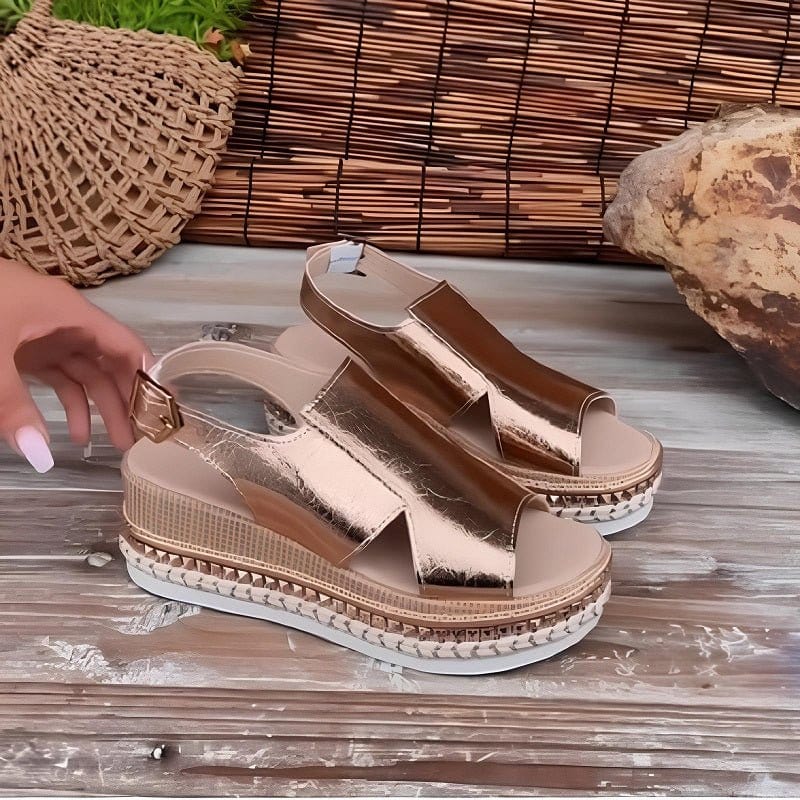Baylie - Stijlvolle Metallic Sandalen