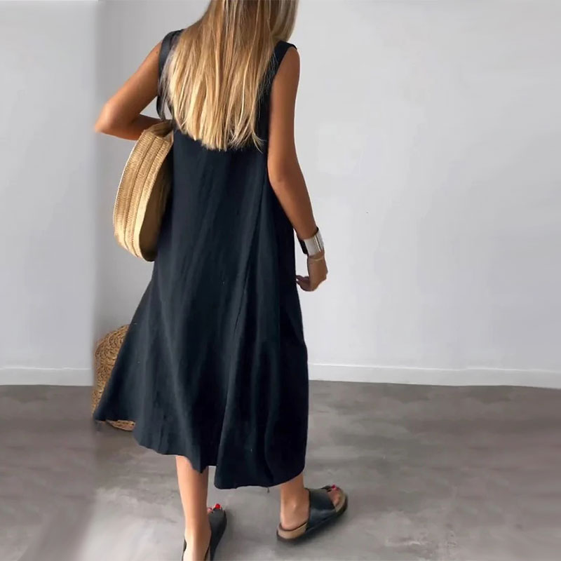 Amaris - Casual Mouwloze Jurk