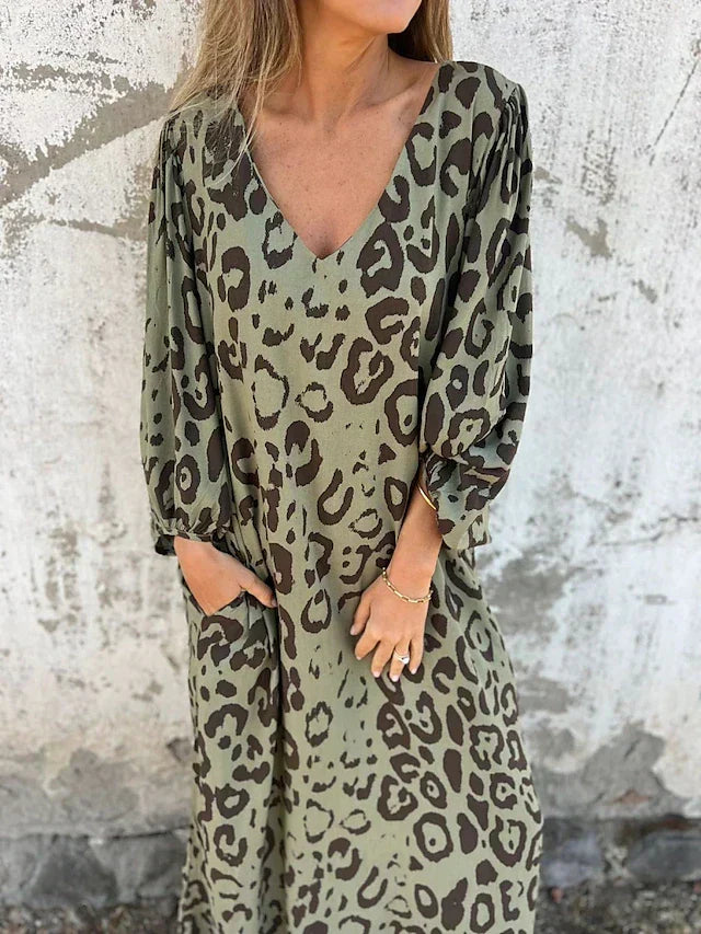 Jessa - Maxi Jurk Luipaard
