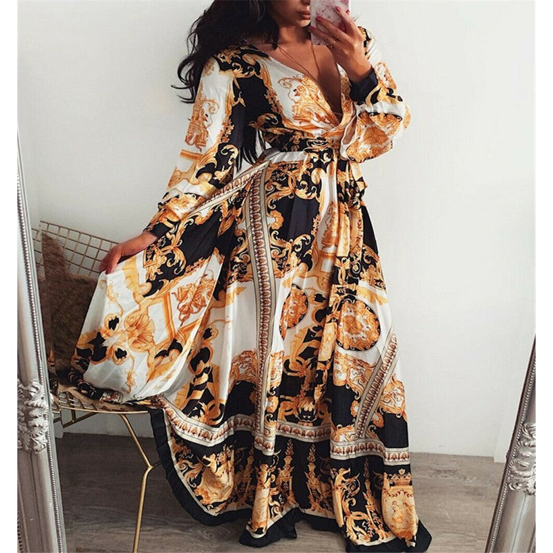 Faye - Boho Geprinte Jurk